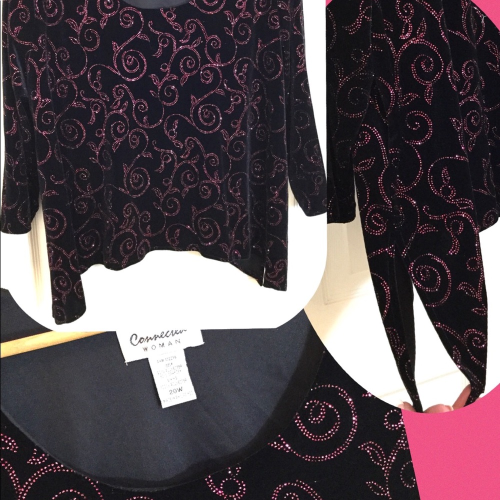 Dressy Tunic Top black velvety